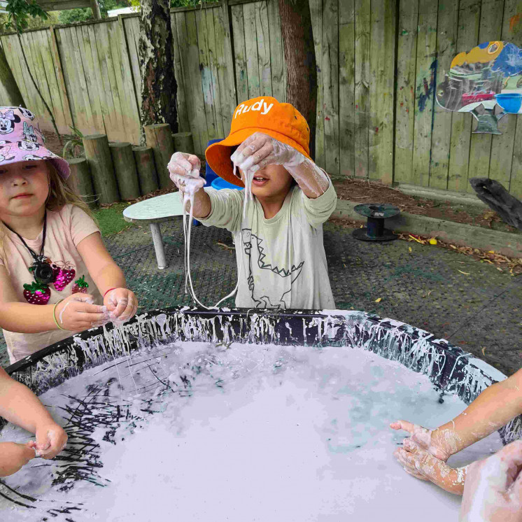 Messy play at Busy Bees Carterton