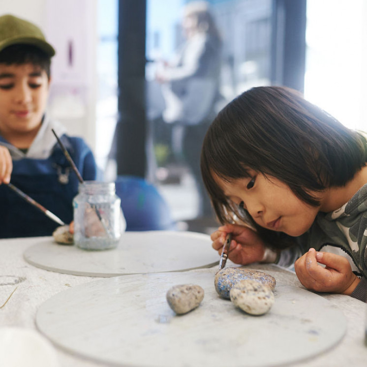 Busy Bees Hobsonville painting rocks 