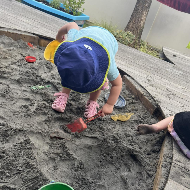 Sandpit fun at Busy Bees Kawatiri