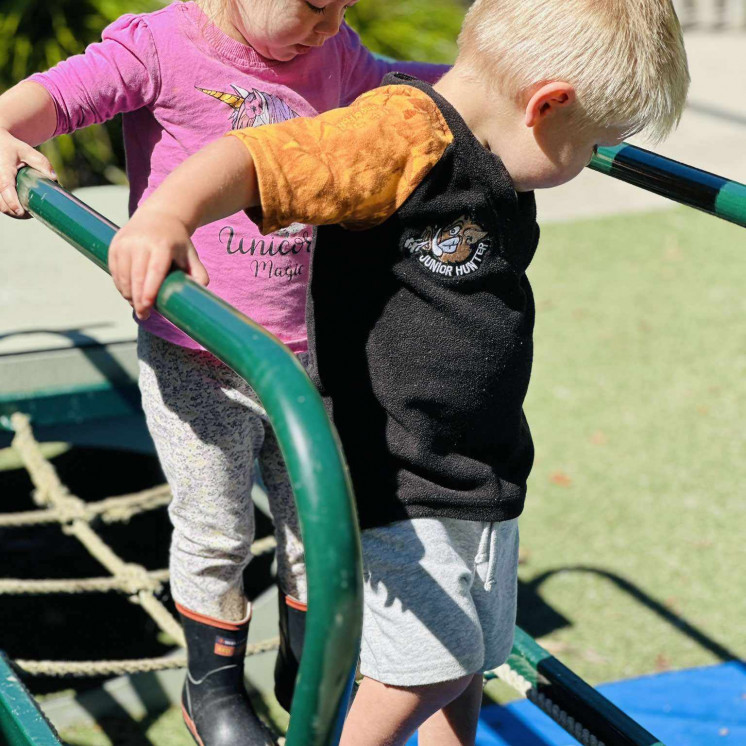 Learning limits, practicing balance and coordination at Busy Bees Motueka