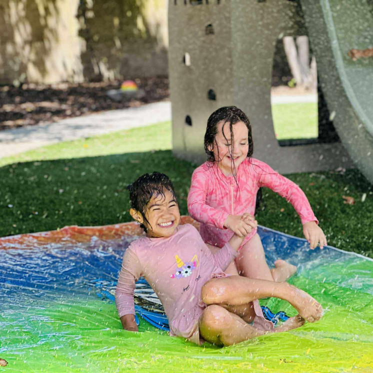 Busy Bees Motueka waterplay in the summer sun
