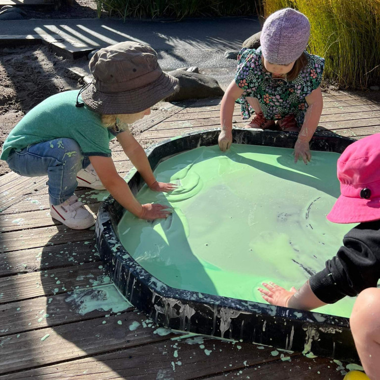 Messy Play with toddlers at Busy Bees New Plymouth 