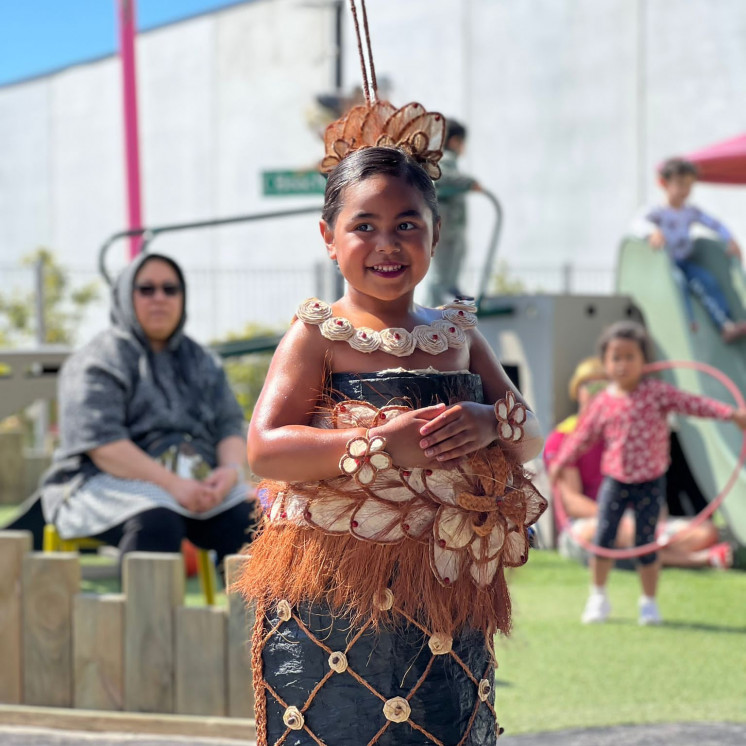 Young girl during cultural day at Busy Bees Ormiston Road