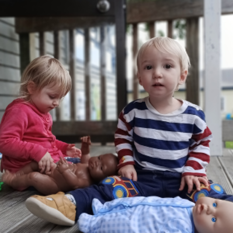 Babies learning care and connection at Busy Bees Otahuhu 