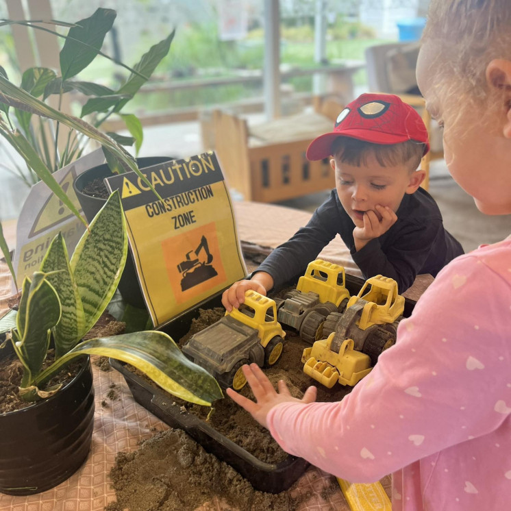 Construction play at Busy Bees Silverdale 