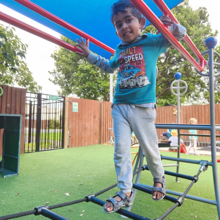 Busy Bees Southbrook playing on the playground