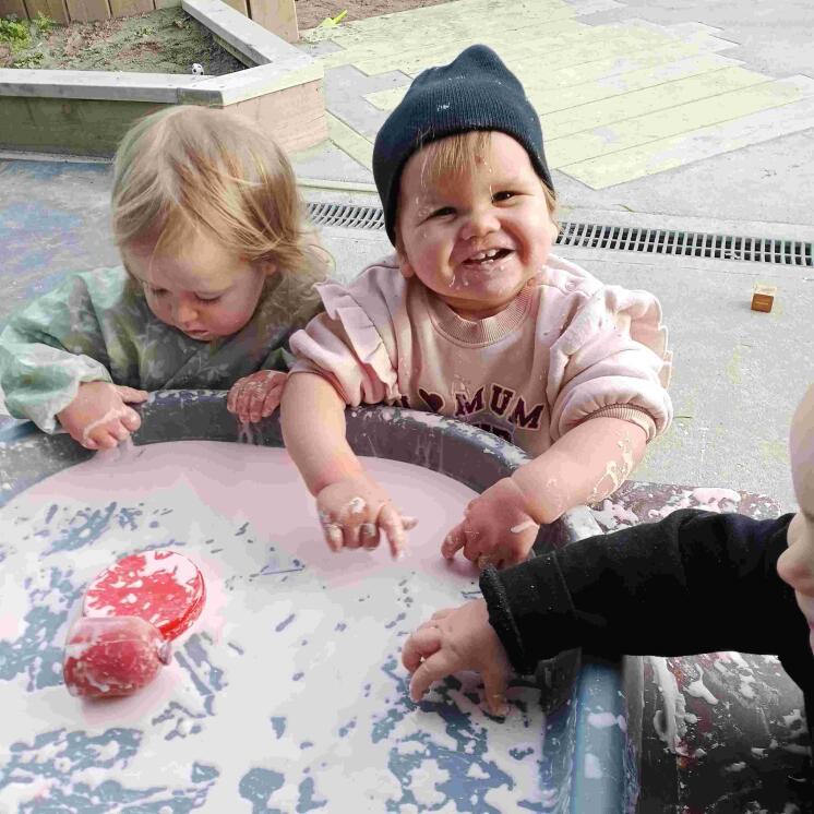 Happy baby girl at Preschool in Stoke, Nelson