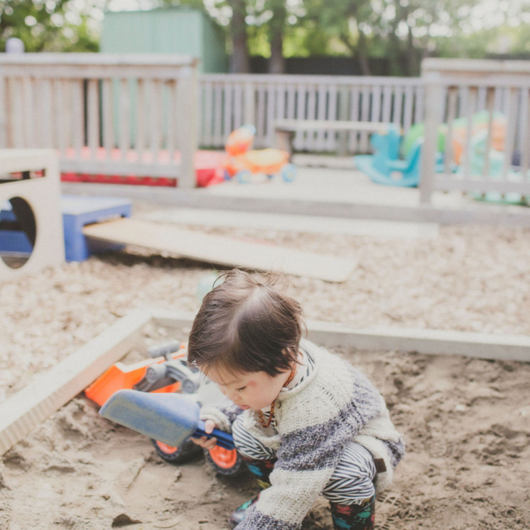 Large outdoor play space at Silverstream Early Learning by Busy bees